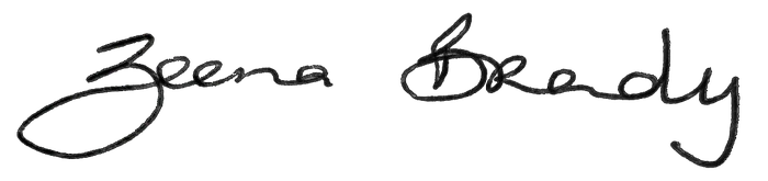 Signature of Zeena Brady